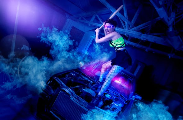 Auto zertrümmern Fotoshooting Langenau