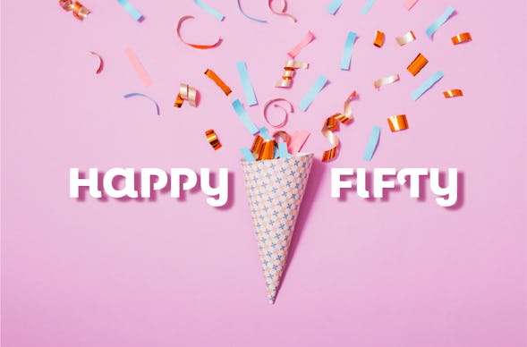 Flexibles Geschenk 50. Geburtstag (Happy Fifty)