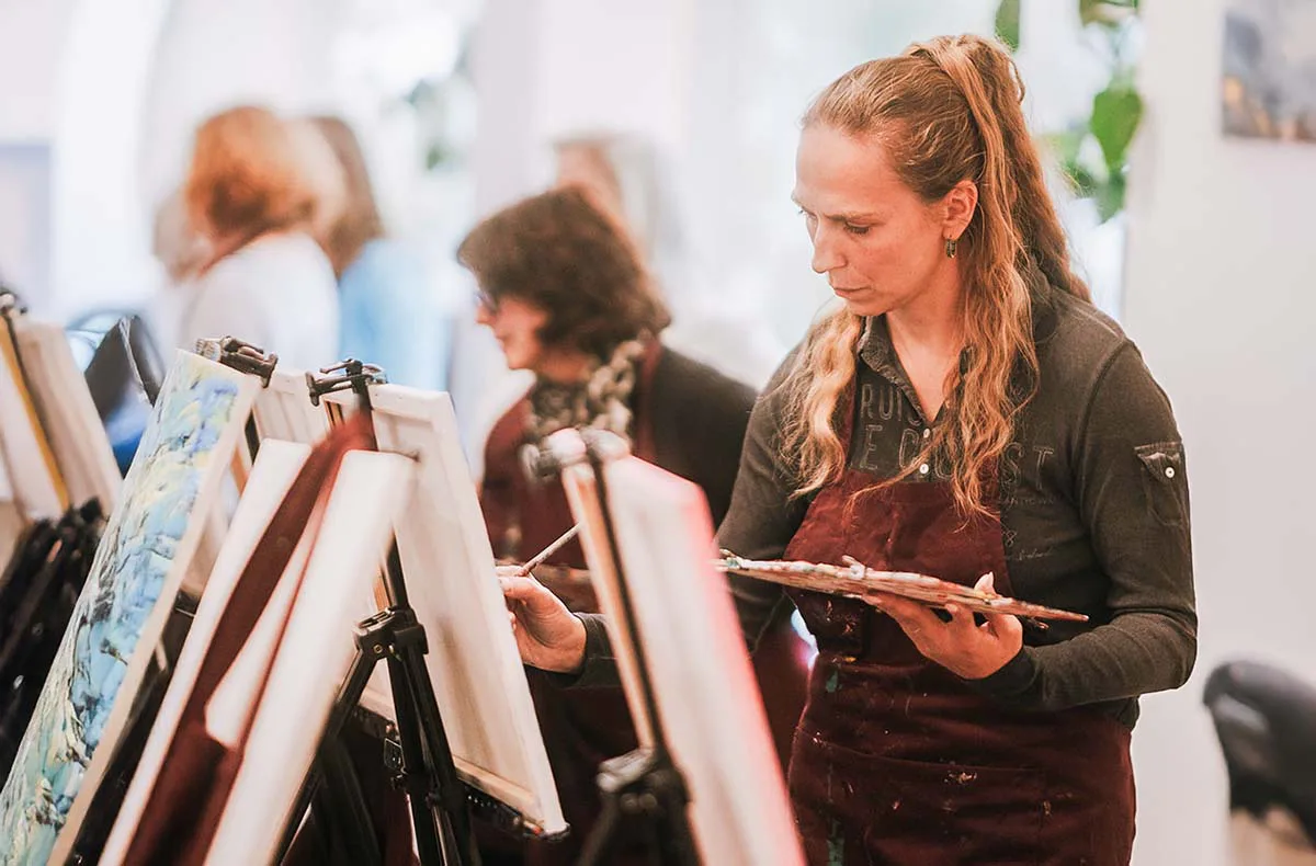 Paint & Drink mit Strukturpaste Frankfurt (Ginnheim) - 4
