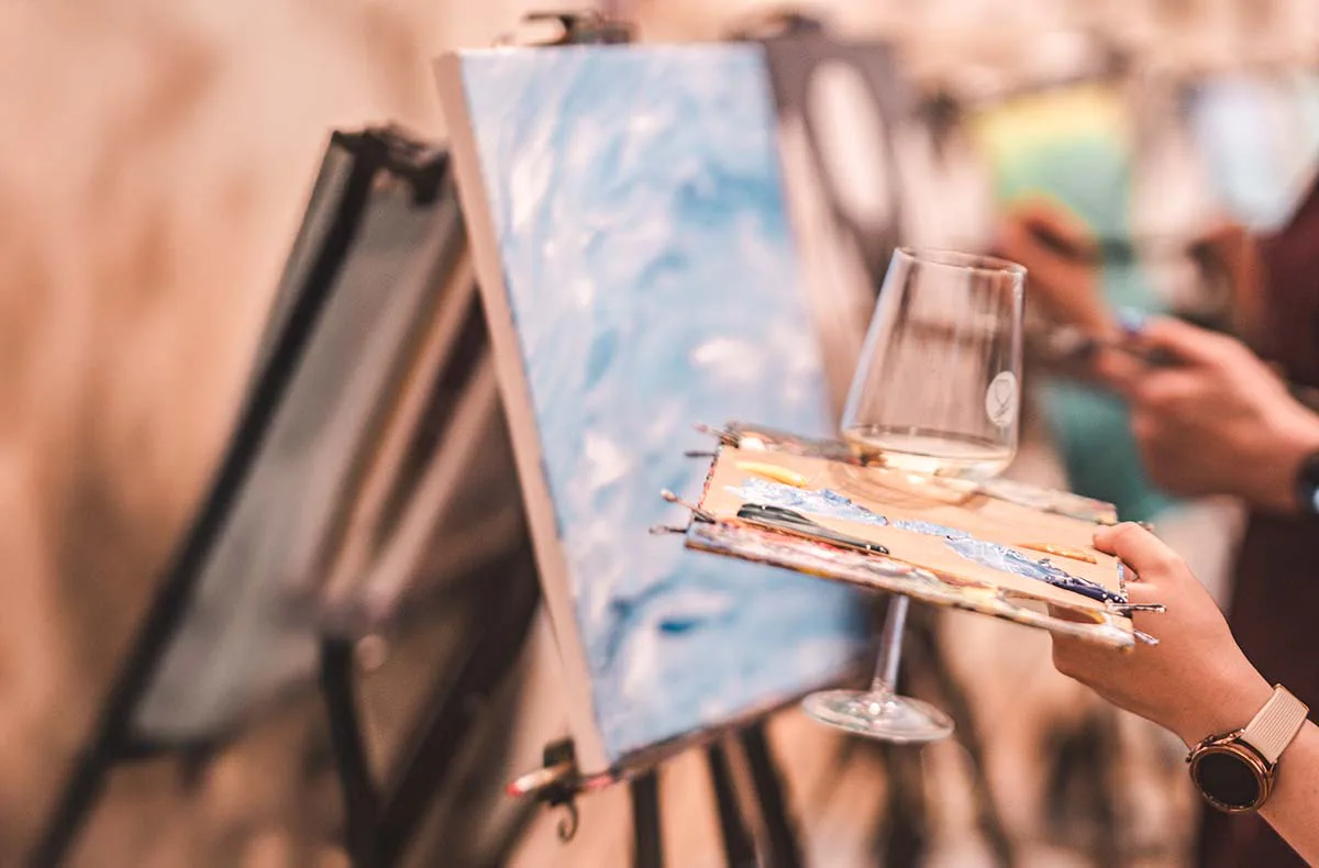 Paint & Drink mit Strukturpaste Frankfurt (Nordend) - 2