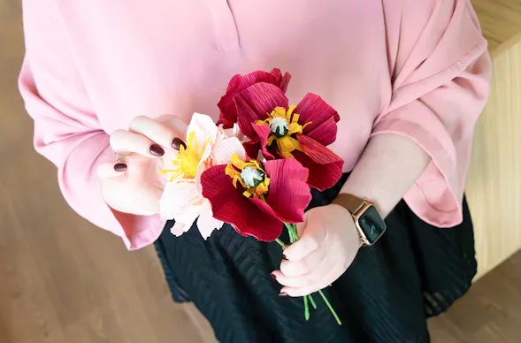 Papierblumen basteln