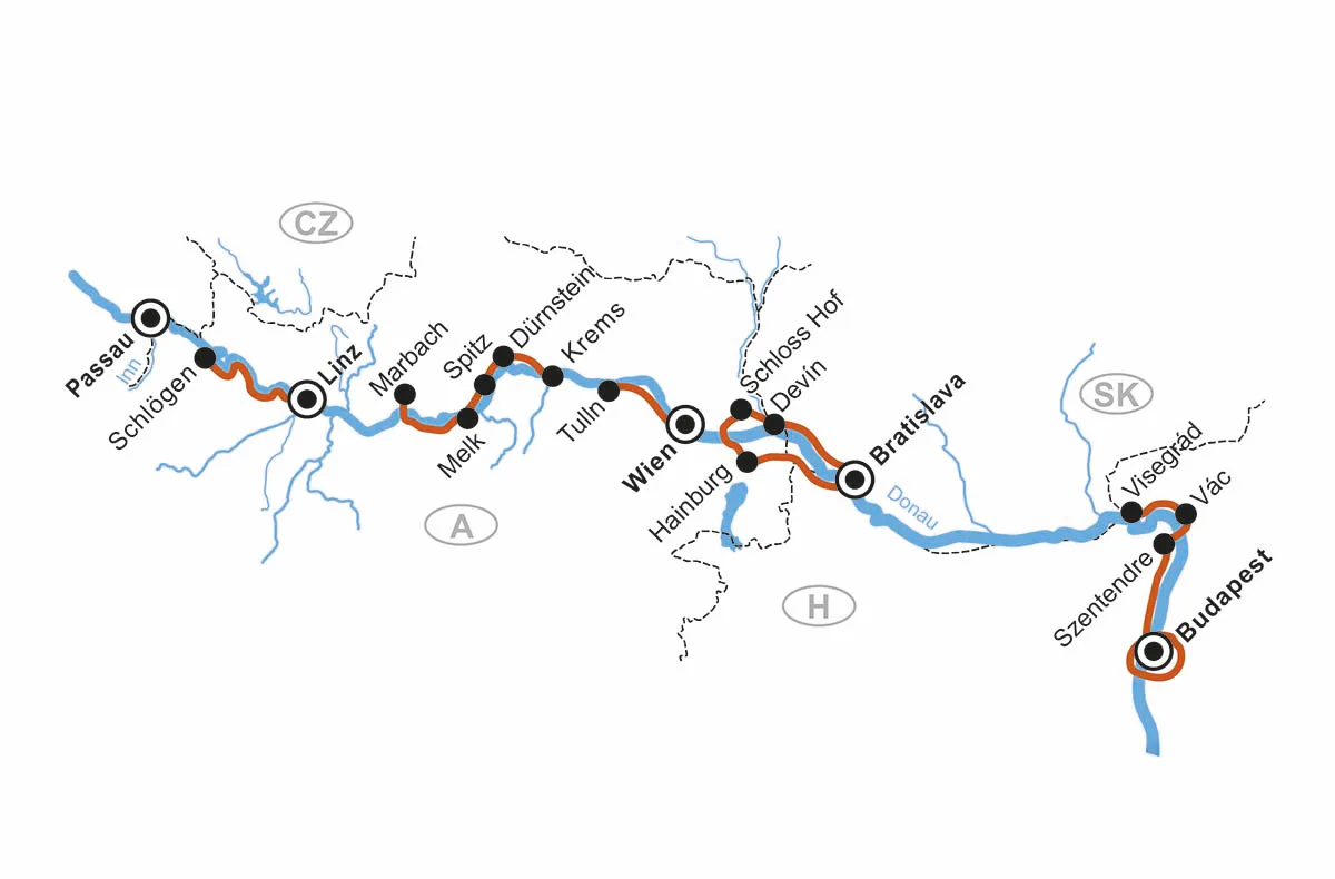 Radkreuzfahrt Passau-Budapest-Passau für 1 (7 Nächte) - 4