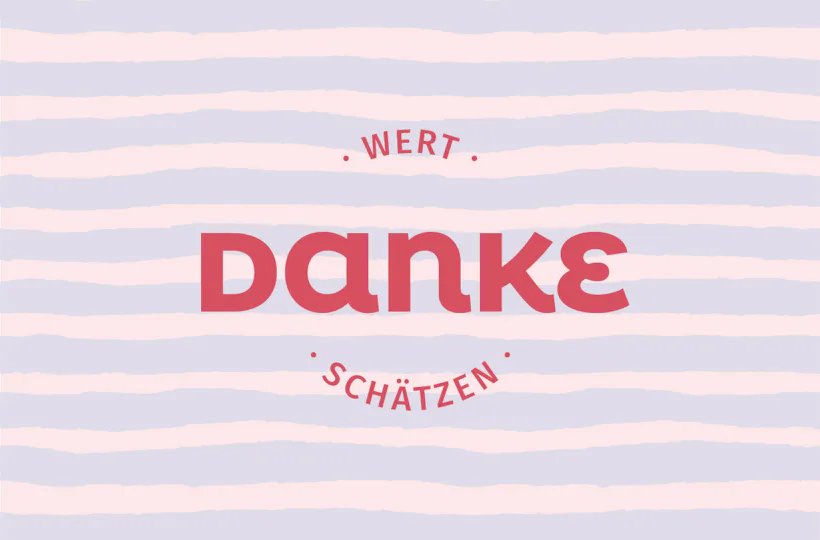 Flexibles Geschenk Danke (Streifen)